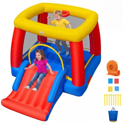 Costway Inflatable Bounce House for Toddlers with 380W Blower Indoor Outdoor Blow Up Jumping Castle