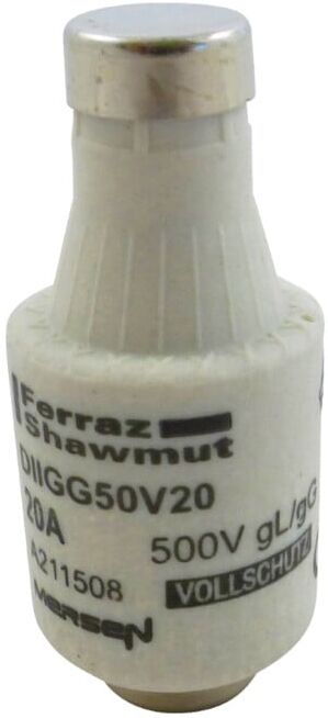 Mersen Fusible gG DII, 20A/AC500 DIIGG50V20 (A211508)