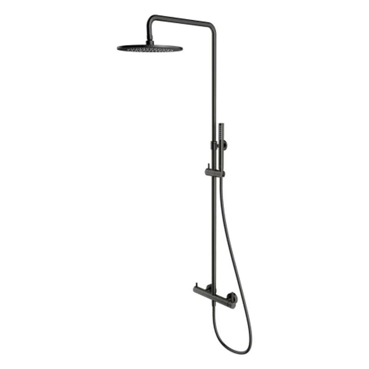 Omnires Y - Doucheset met kraan, diameter 25 cm, geborsteld grafiet Y1244MGR (65599236)