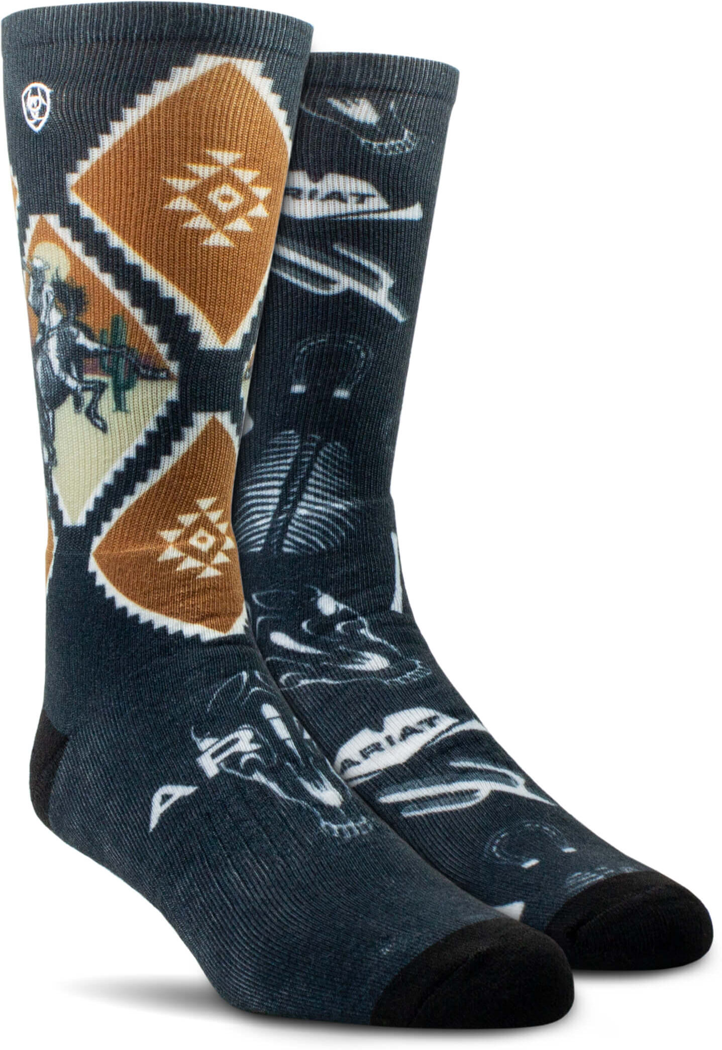 Men's Southwest Rider Crew Sock 2 Pair Pack, Size: XL Regular by Ariat