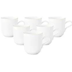 Seltmann Weiden Liberty Goldrand Henkelbecher 400 ml 6er Set