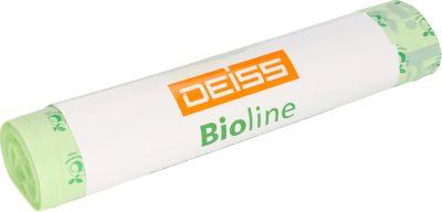 DEISS Bioline Bioabfallsäcke, Biofolie Ecovio, natur, B 500+450 x H 1350, 120 Liter, 100 Stück
