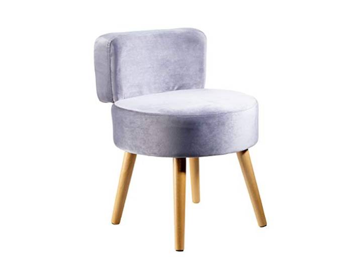 ECHTWERK Sessel Milo , Polstersessel, Skandinavischer Sessel, bequemer Mini-Stuhl, hohe Rückenlehne, weiche Schaumstoffpolsterung, für Wohnzimmer & Leseecke, Holzfüße, 44 x 58 cm, 4 kg, Grau