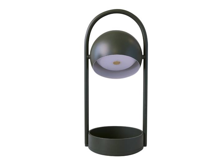 Ball Portable LED-Akku-Tischleuchte, olivgrün - FRANDSEN - Wohnzimmer - Metall - Einflammig