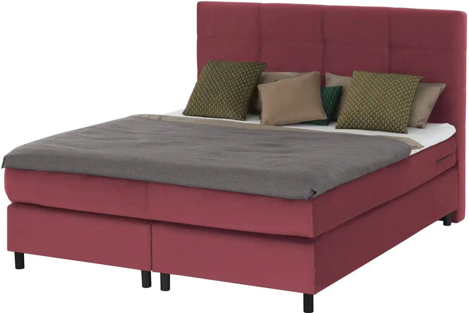 Höffner Boxspringbett  Wind ¦ rot ¦ Maße (cm): B: 160 H: 152