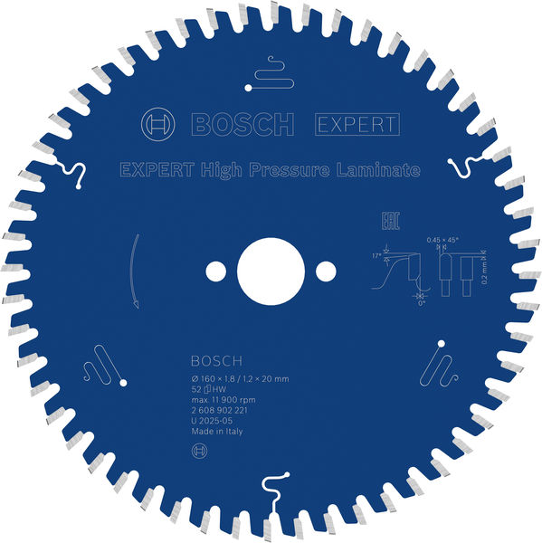 Bosch EXPERT High Pressure Laminate Kreissägeblatt, 160x20 mm, Z52 2 608 902 221