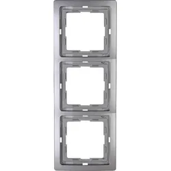 Kopp 400343064 VENEDIG - Abdeckrahmen 3-fach, Farbe: platin