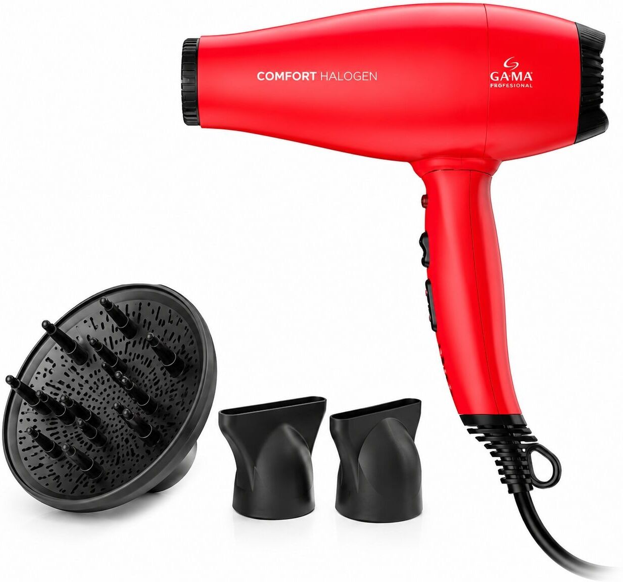 GA.MA Asciugacapelli Comfort 3D Therapy Ultra Ion Rosso 2.200 W