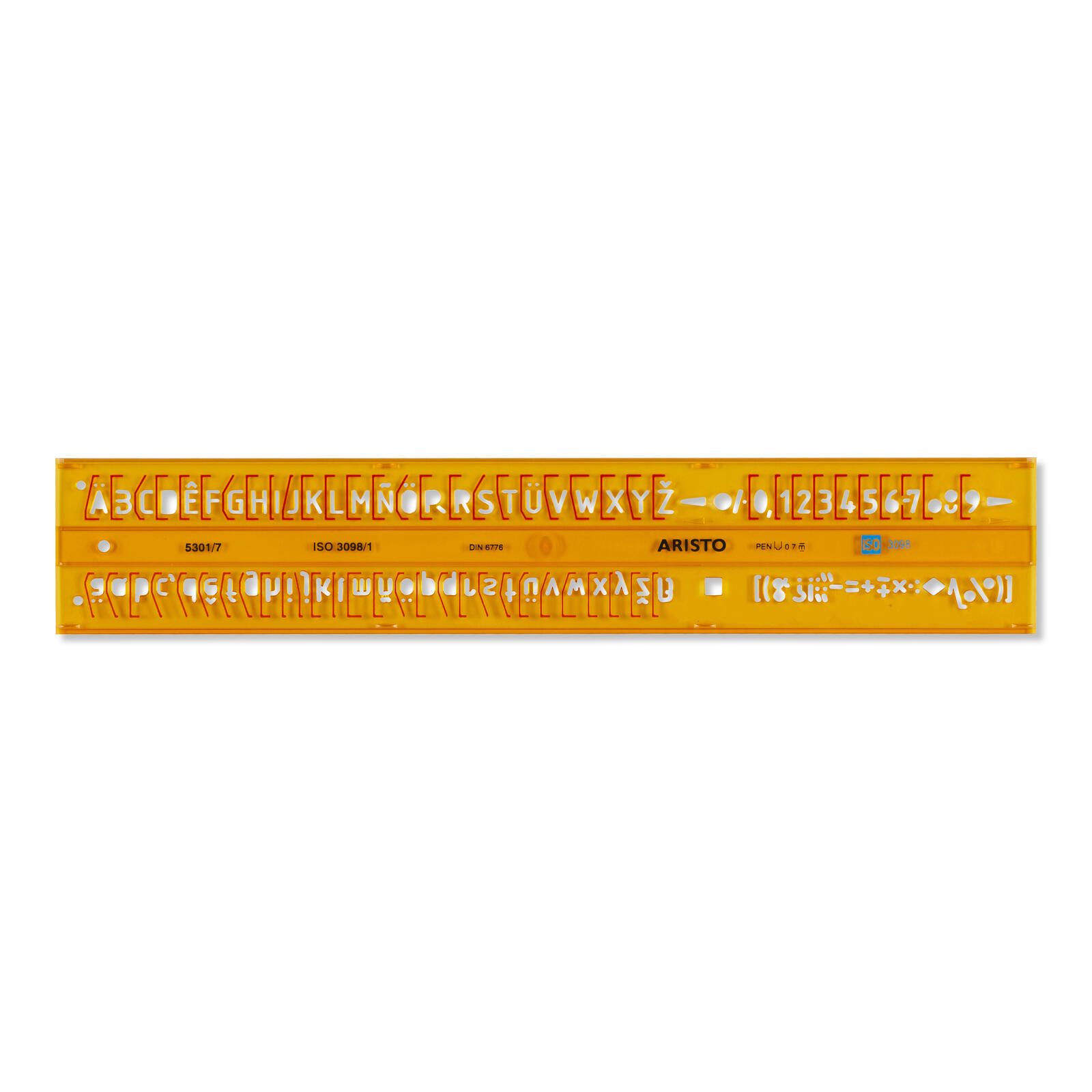 ARISTO Zeichenschablone gelb-transparent AR5301/7