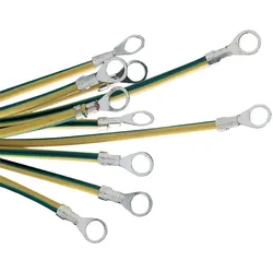Schneider Electric NSYEL226D6 Erdungsband, Ø 6mm2, Länge 220mm, Ösenloch 6,4mm. Verpackungsgröße: 10.  - 10 Stück