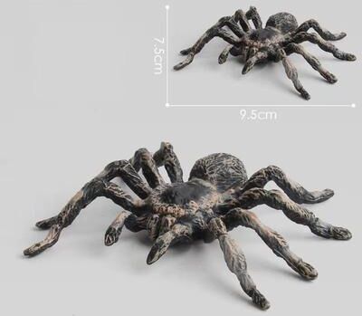 Inspired Finds Jumbo Fake Tarantula Halloween Prank Spider Toy brown Tarantula