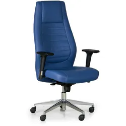 Leder-Chefsessel CHARTER, blau