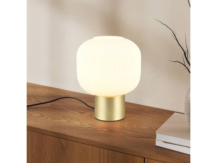 Trio Lighting Fensterbank Tischlampe Diva, weiß / opal, für Wohn- / Esszimmer, Glas, Tischlampe