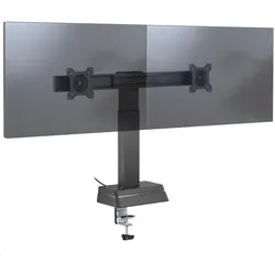 MonLines MTH021B dual Monitor Tischhalterung elektrisch 17 - 27 Zoll, schwarz (Tisch, 27"), Monitor Halterung, Schwarz
