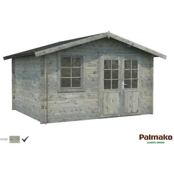 Palmako Gartenhaus Klara 10,4 m2 - 28 mm Grau tauchimprägniert