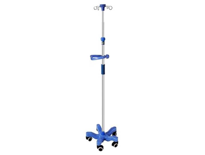 Stangenständer, medizinischer Infusionsständer aus Edelstahl Mit Tablett, 5 Rädern mit Bremse, schwerer ABS-Basis, höhenverstellbarer Ständer infusionsständer
