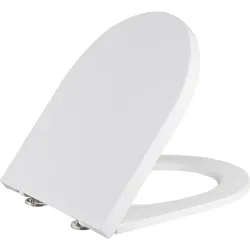 WC-Sitz AIMERA Compact Softclose Duroplast weiß Edelstahlscharnier