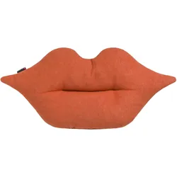 David Fussenegger Kissen gefüllt Silvretta 'Lips' 35 x 80 cm Dunkelorange