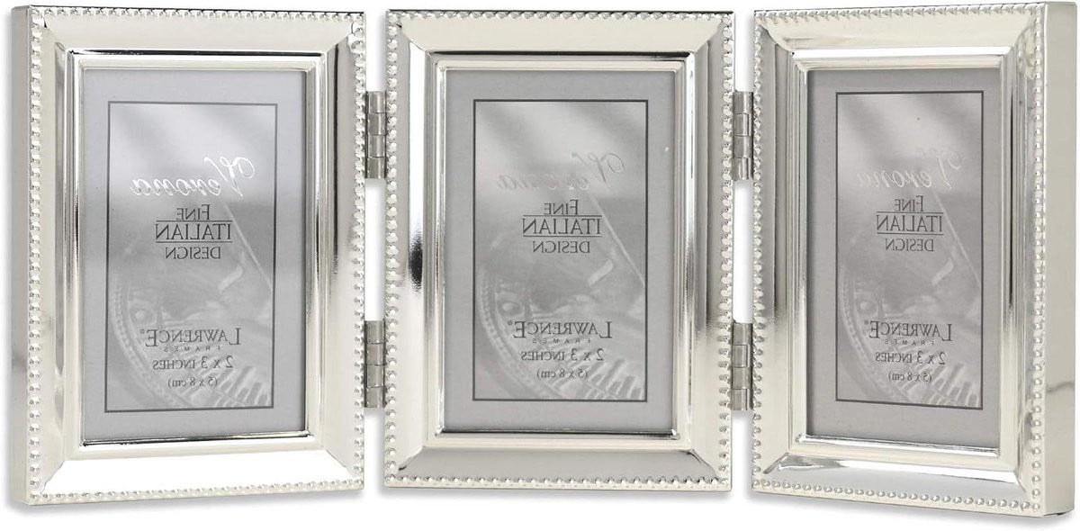 Set van 3 zilveren fotolijsten van metaal