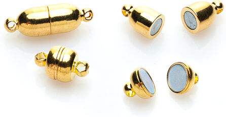 Magnetverschlüsse, gold, 4 Paar
