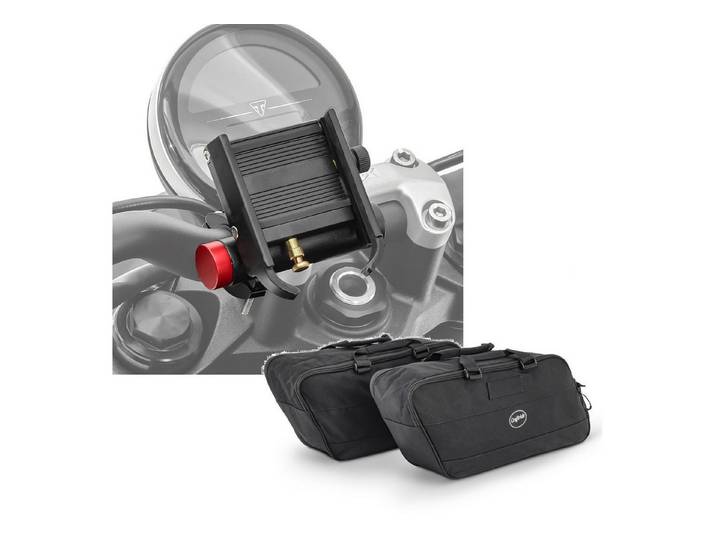 Tourtecs Sitzbank Set: Handyhalterung SH2 Smartphonehalter + Koffer Innentaschen passend