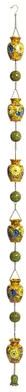 Zaer Ltd. "6 Assorted 77.5"" Long Hand Painted Multicolor Porcelain Vase Rain Chains"