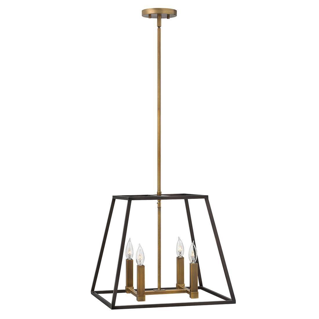 Hinkley Fu Lighton hanglamp, kegelvormig, brons
