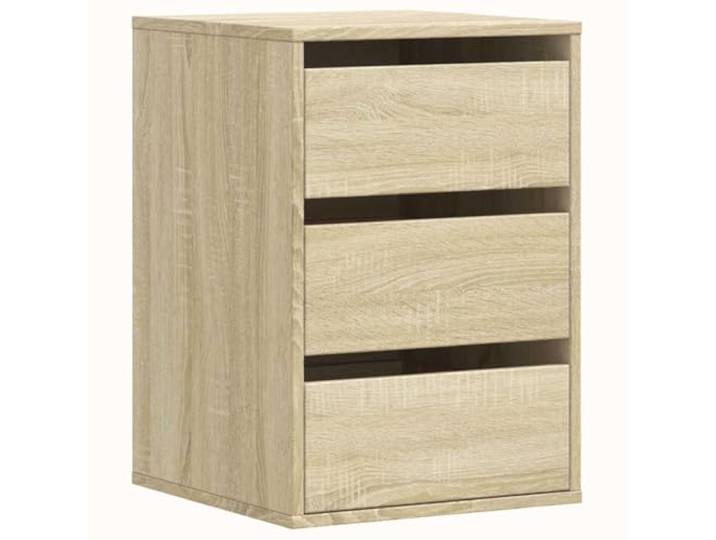 Makastle Kommode Schlafzimmer Sonoma-Eiche Holzwerkstoff 40x41x58 cm mit 3 Schubladen