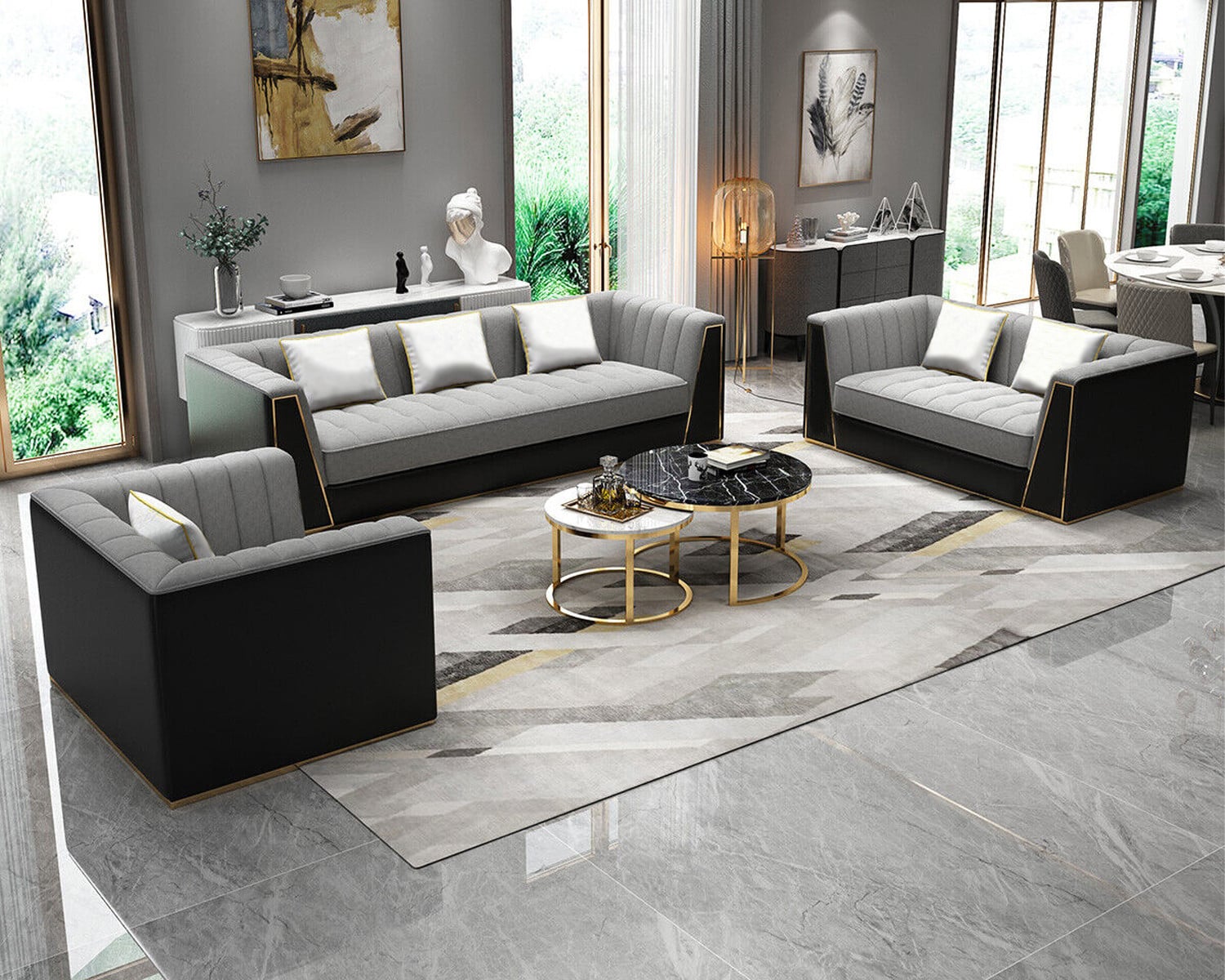 Moderne 3-delige design sofa set voor de woonkamer