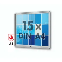 Wand Schaukasten Brandschutz A1 15 x A4