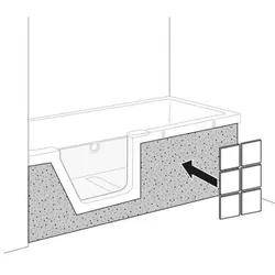 Duscholux Fliesenträger Front für Step-In Pure 170x75.. - Zubehör