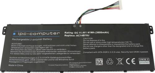 Ipc-computer Notebook-Akku AC14B18J REPLACE 11.4V 3600 mAh Acer