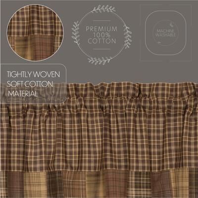 VHC Brands Prescott Valance Block Border 16x72 - Valance 16x72