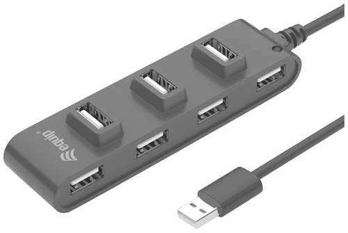 Equip 128957 USB-Hub 7 Port USB-A USB 2.0 480MBit/s Schwarz 128957