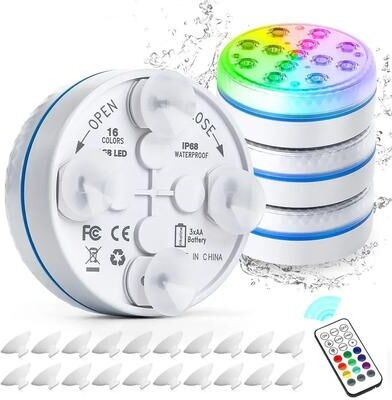 Uplifted Finds Updated Submersible 13LED Underwater Light With Remote Control 7 Cm 4 Lights 1 Controller