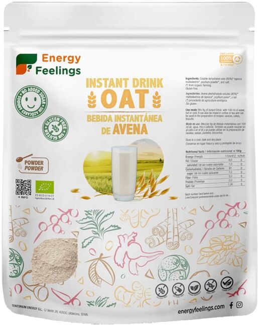 Energy Feelings Bebida Instantânea de Aveia Eco 500g