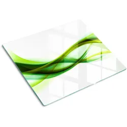 GLASPLATTE 60x52 cm Abstrakte Wellen