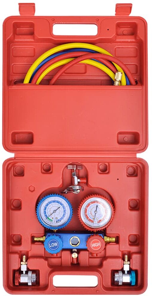 vidaXL Set manifold 2 voies avec mallette