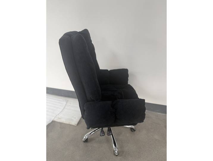 HOMCOM Fauteuil Bureau Ergonomique Gris Foncé avec Repose-Pieds