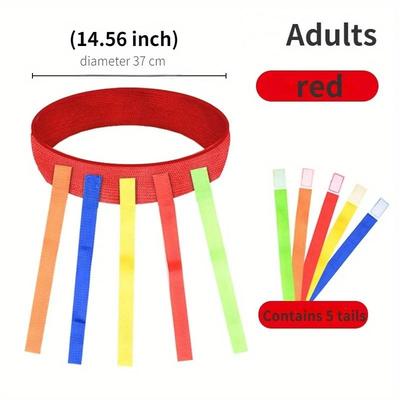 Kindergarten Catching Tail Training Belt Active Outdoor Teamwork Game For Kids adults red