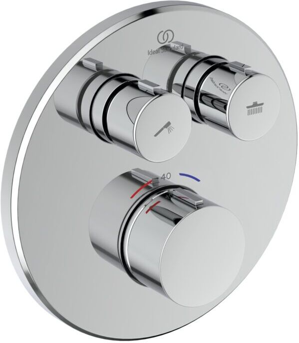Ideal Standard NAVIGO Thermostat A8579AA rund, 157x64x157 mm, 2 Verbraucher, Chrom