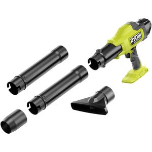 Ryobi Laubbläser RY18BLCXA-0 ONE+, Luftstrom 241,5 km/h, Akku, 18 V, mit Düsen-Set