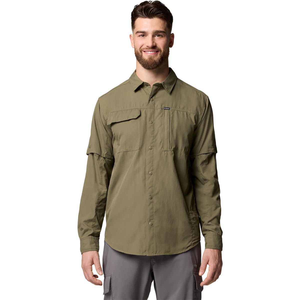 Columbia Men's Skien Valley Long Sleeve Shirt stone green (397) S 212332-2123325-397-S