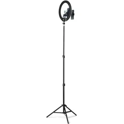 Cellularline Selfie Ring Pro - Universale, Selfie Stick, Schwarz