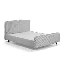 POLSTERBETT Lea mit Bettkasten, 140x200, Hellgrau