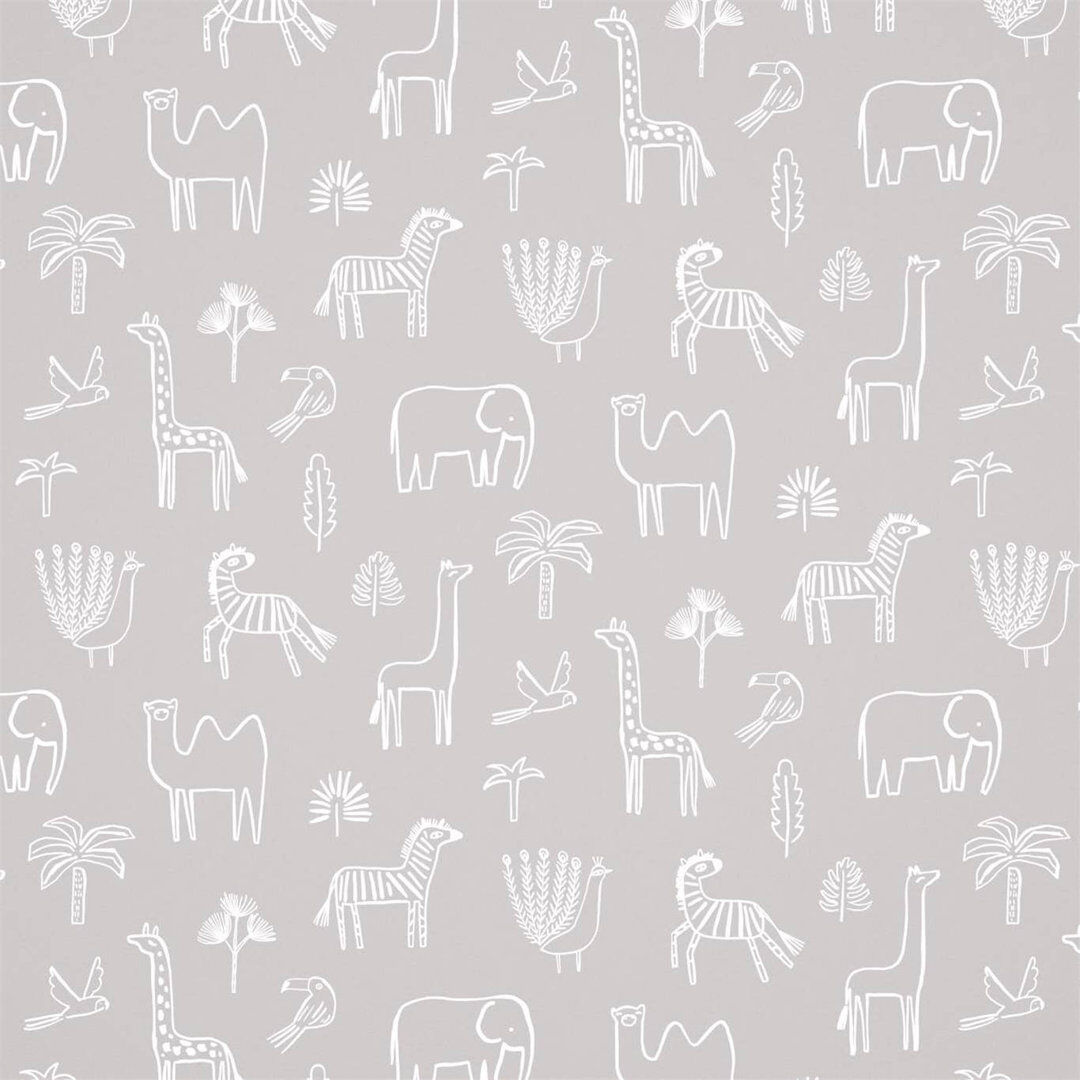 Harlequin Funky Jungle 10.05m x 52cm Wallpaper Roll Stone 1,005cm L