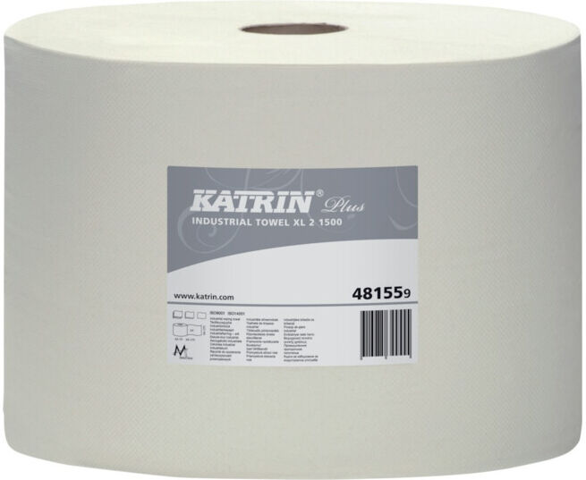 KATRIN Papier d'essuyage blanc 26,5x38 cm 1500 feuilles 2 plis