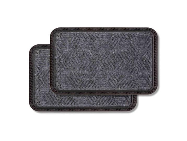 Astra Fussmatte AUßEN Border Star 2ER Set, Dunkelgrau, 50x80 cm, Teppiche und Böden, Schmutzfangmatten, Fußmatten