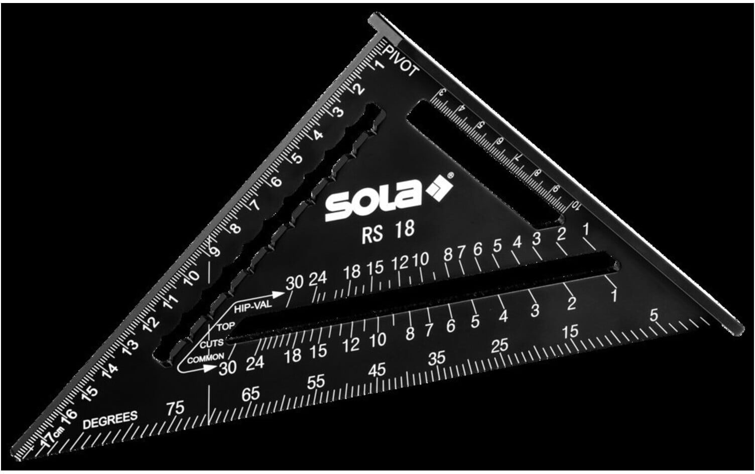 SOLA Sparrenwinkel 18cm Aluminium gelasert (56160101)