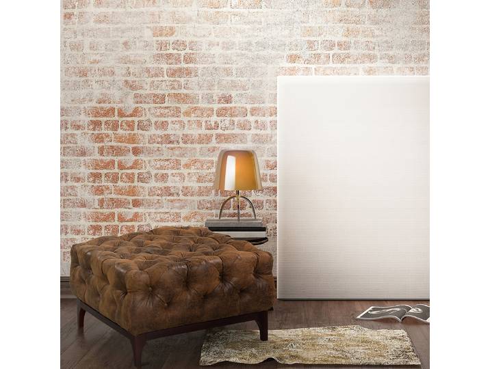 Polsterhocker 80 x 45 x 80cm Braun Microfaser Goda: Schokoladenbraun